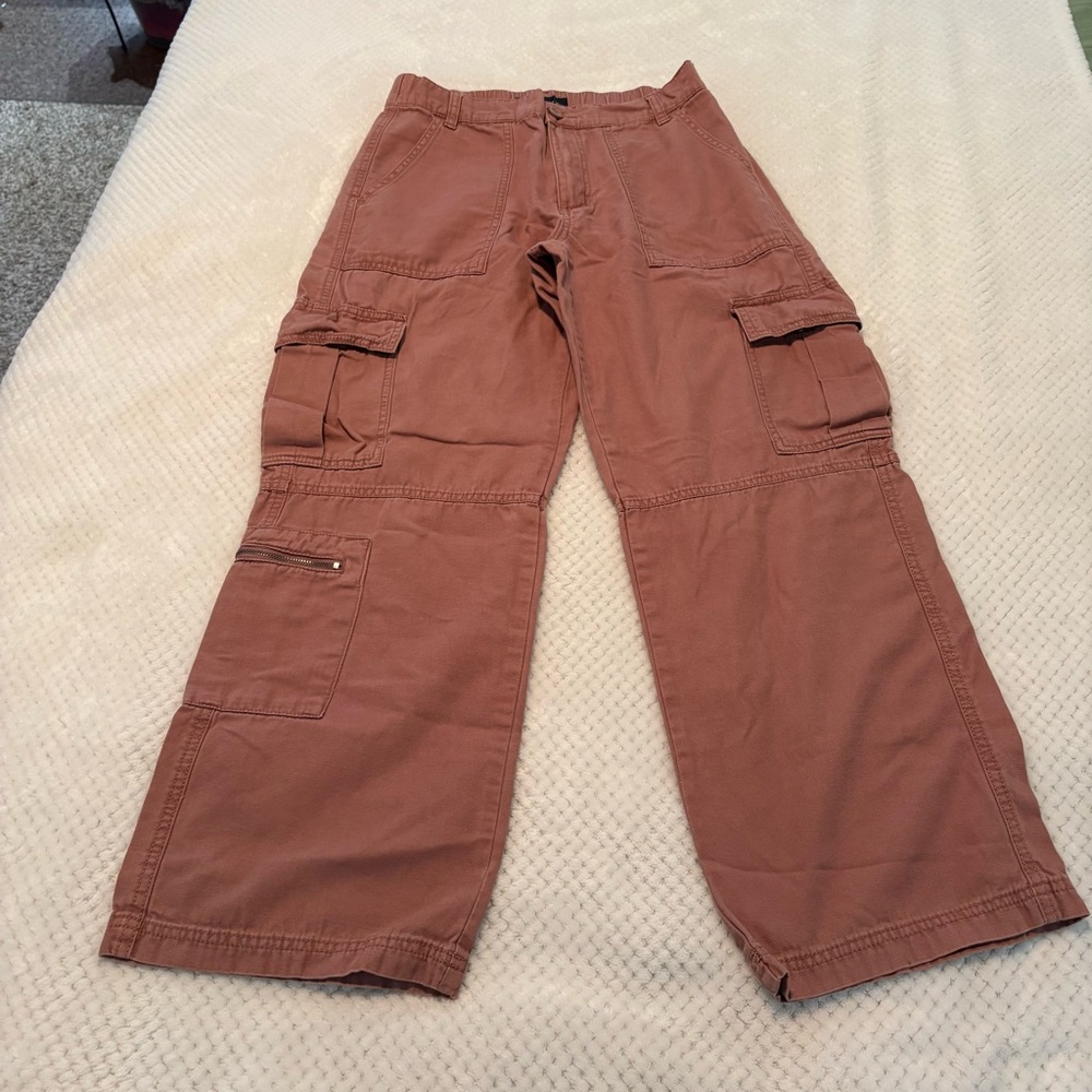 Aeropostale Women's Rose Wide Leg Cargo Pants